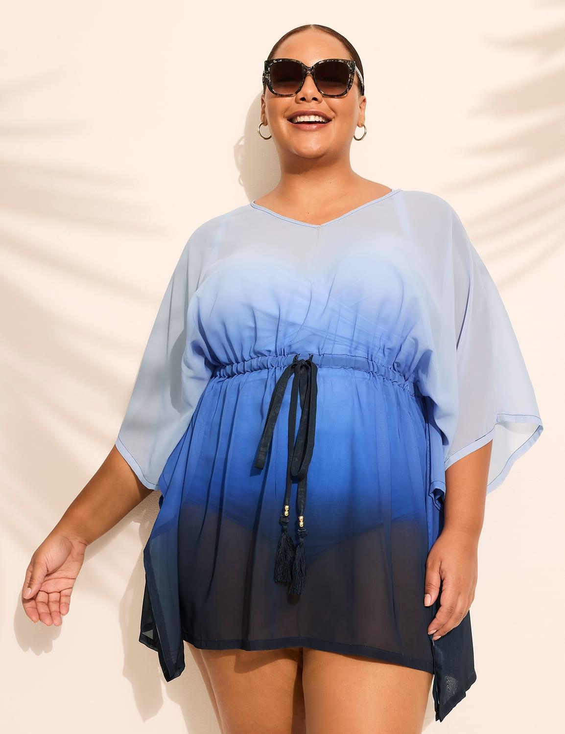 ombre chiffon dolman cover-up