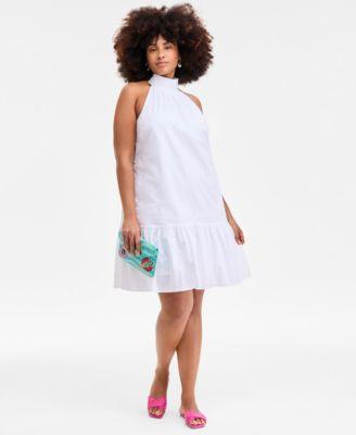 on 34th womens halter bow back mini dress exclusively at macys
