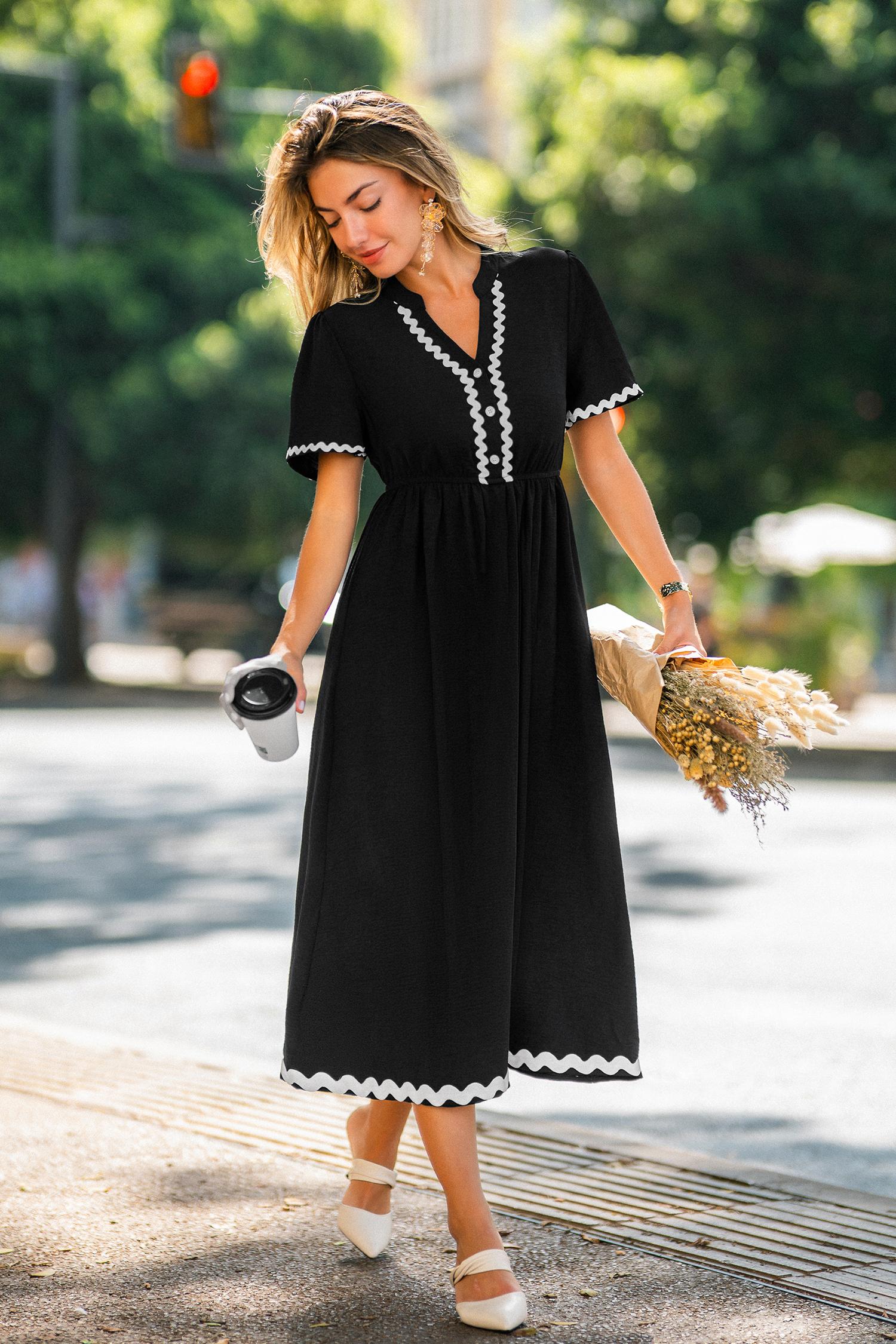 on a high note black maxi dress - l