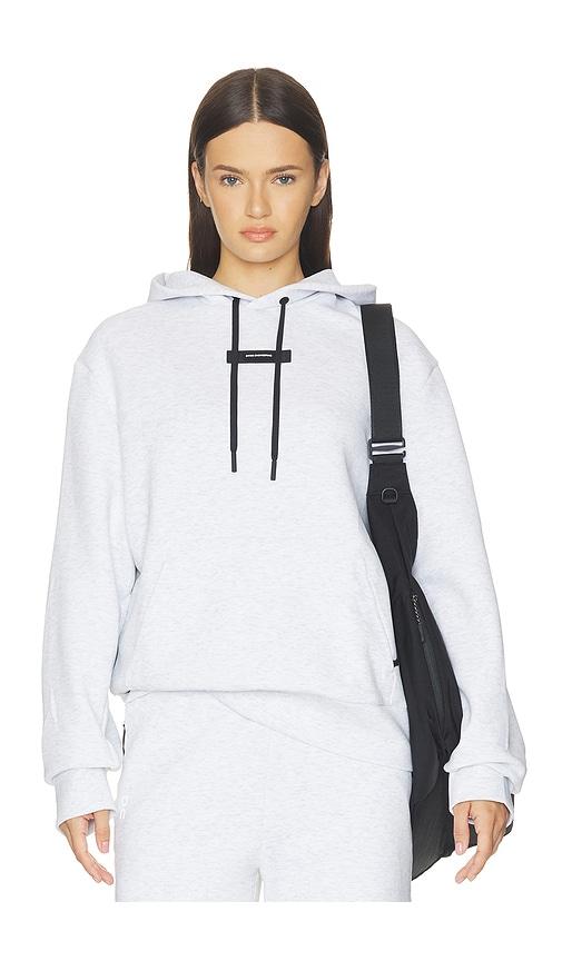 on focus tech hoodie in grey. - size l (also in xs, s, m)
