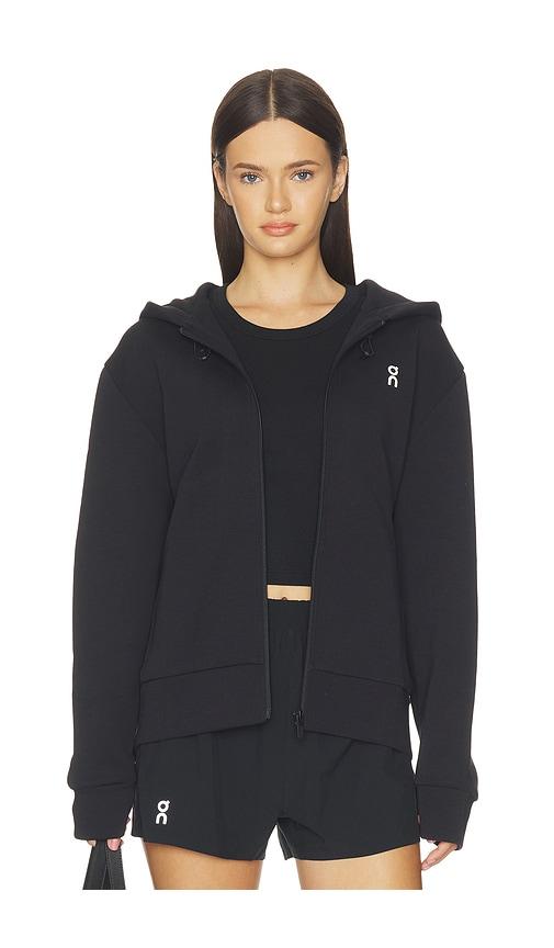 on focus tech zip hoodie in black. - size l (also in xs, s, m)