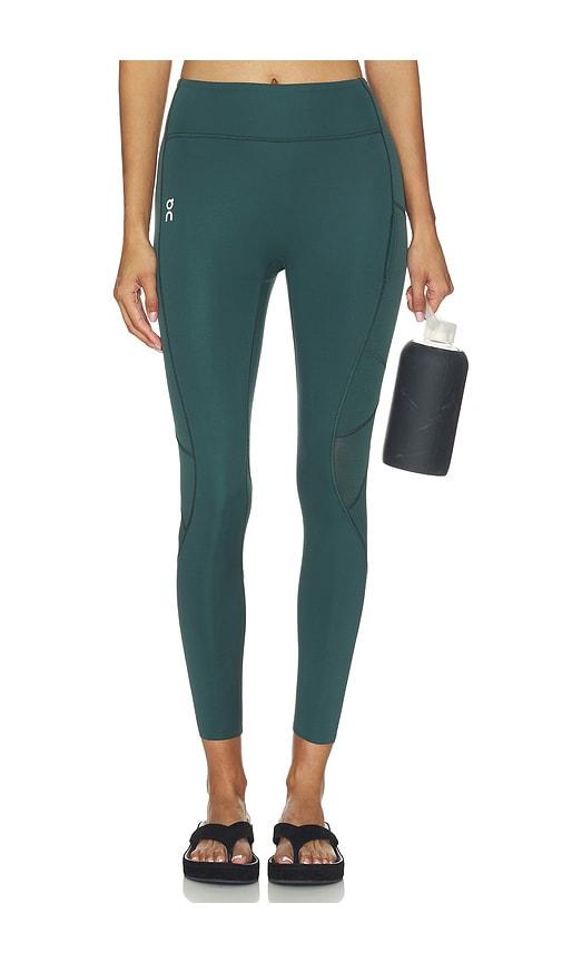 on train volt legging 7/8 in dark green. - size l (also in s, m)