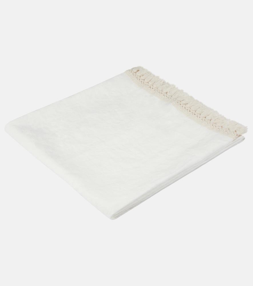 once milano fringed linen bath sheet