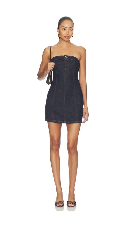 one teaspoon pamela strapless tube mini denim dress in blue. - size m (also in s, xl, xs)