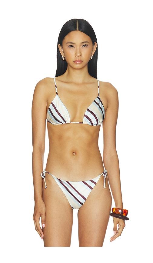 onia alexa bikini top in baby blue. - size l (also in m, s, xs)