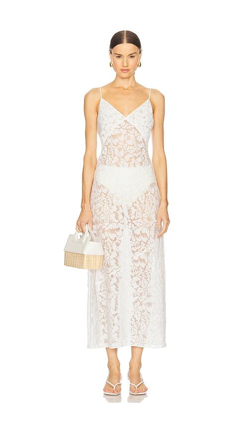 onia burnout slip dress in white. - size l (also in s, m)