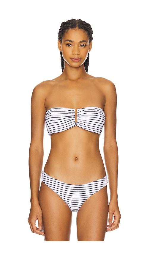 onia genevieve bikini top in white. - size m (also in s)