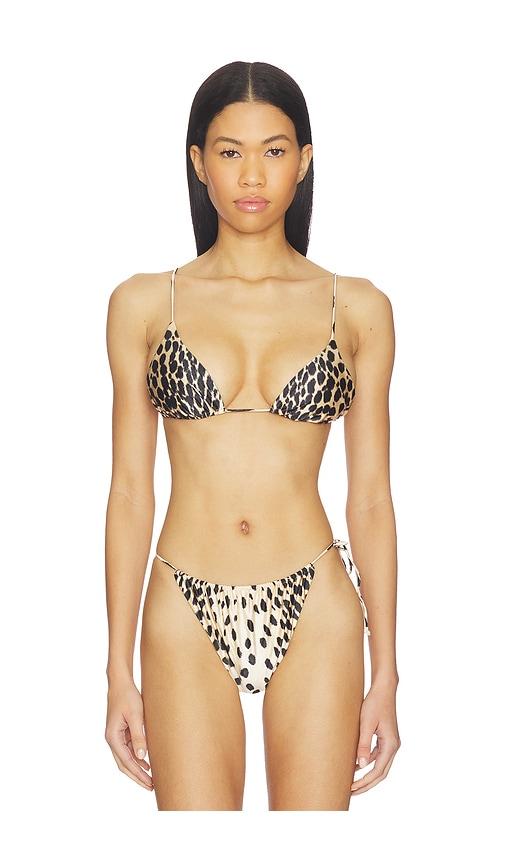 onia jolie bikini bikini top in brown. - size m (also in s)