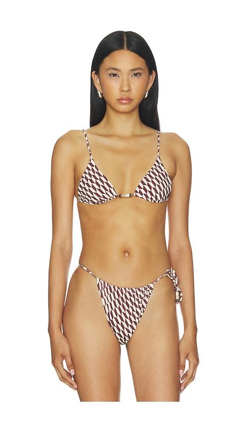 onia jolie bikini top in brown. - size l (also in xs, s, m)