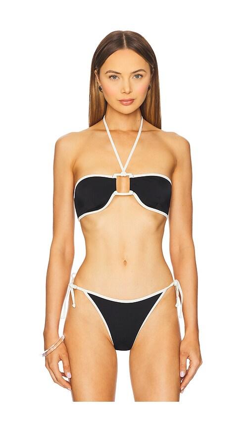 onia palermo bikini top in black. - size l (also in xl, xs)