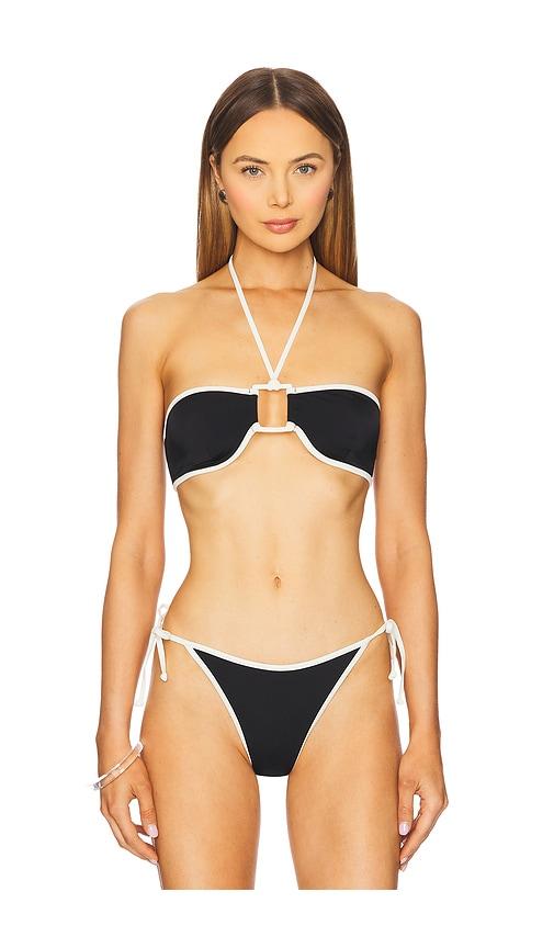 onia palermo bikini top in black. - size l (also in xs, xl)