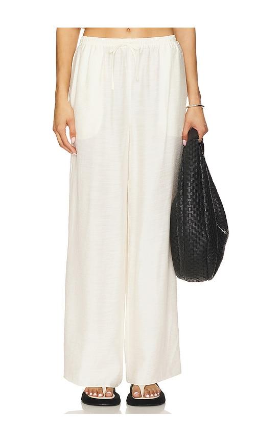 onia textured gauze wide leg pant in neutral. - size m (also in s, xl)