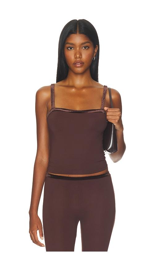 only hearts right bank coline cami top in chocolate. - size l (also in m, s)