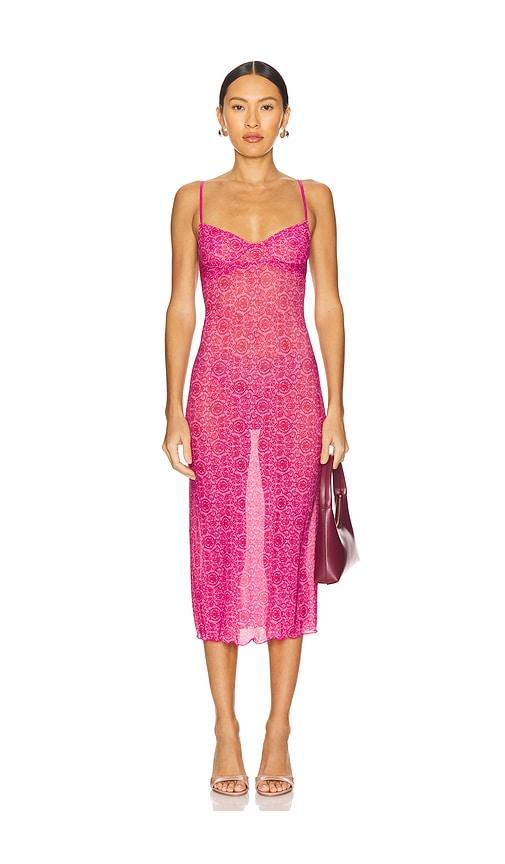 only hearts rita underwire slip dress in pink. - size l (also in s)