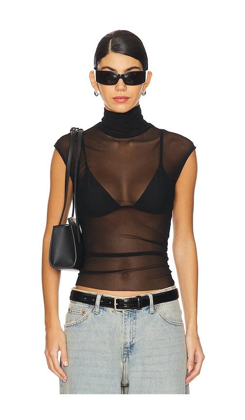 only hearts turtleneck shell in black. - size m/l (also in xs/s, xl)