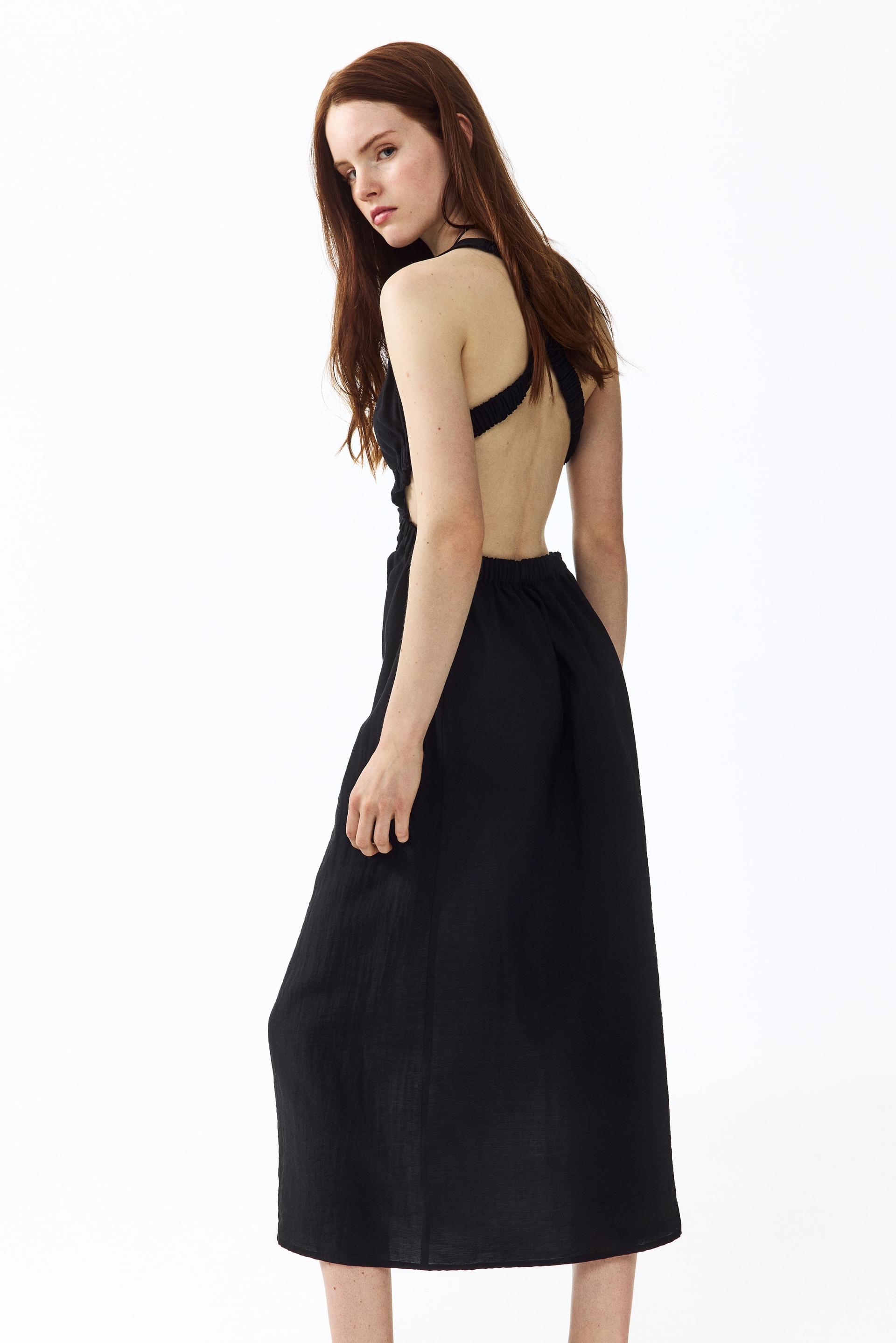 open-back maxi dress