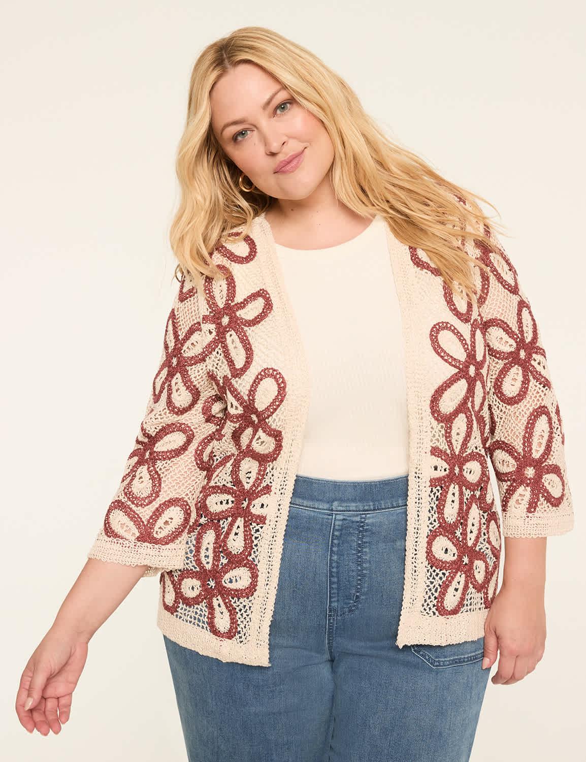 open-front crochet overpiece