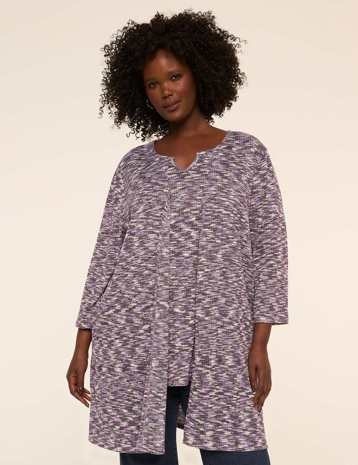 open-front space dye overpiece