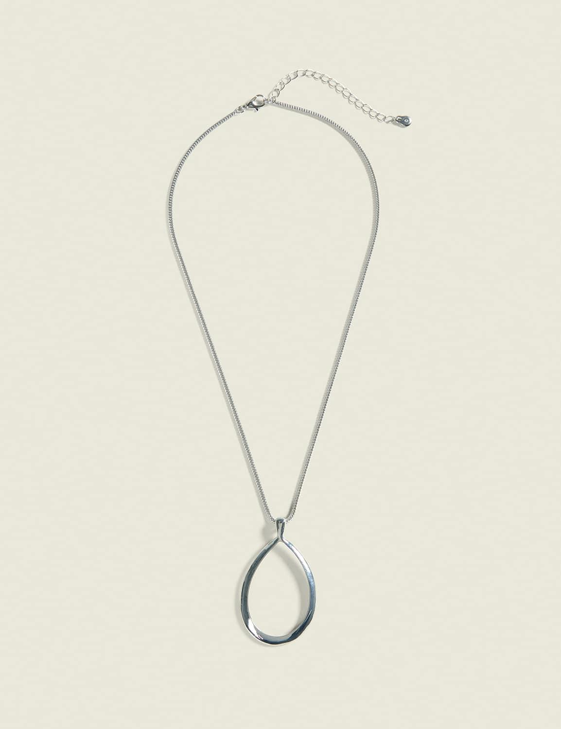 open teardrop pendant necklace