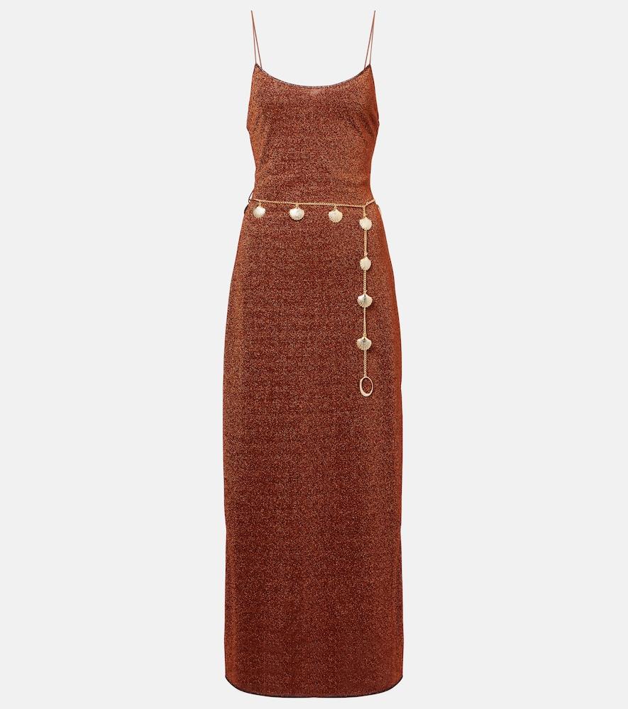 oséree lumière belted maxi dress