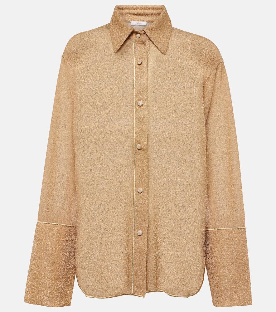oséree lumière lamé shirt