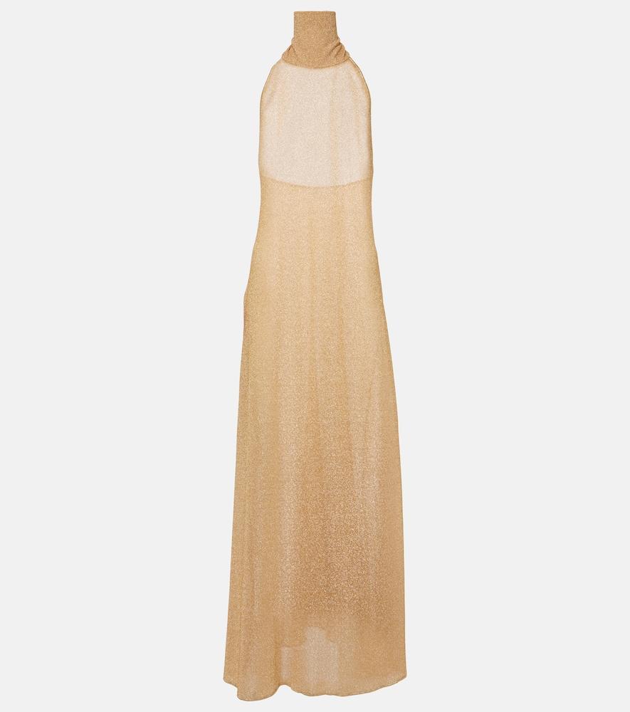 oséree lumière metallic maxi dress