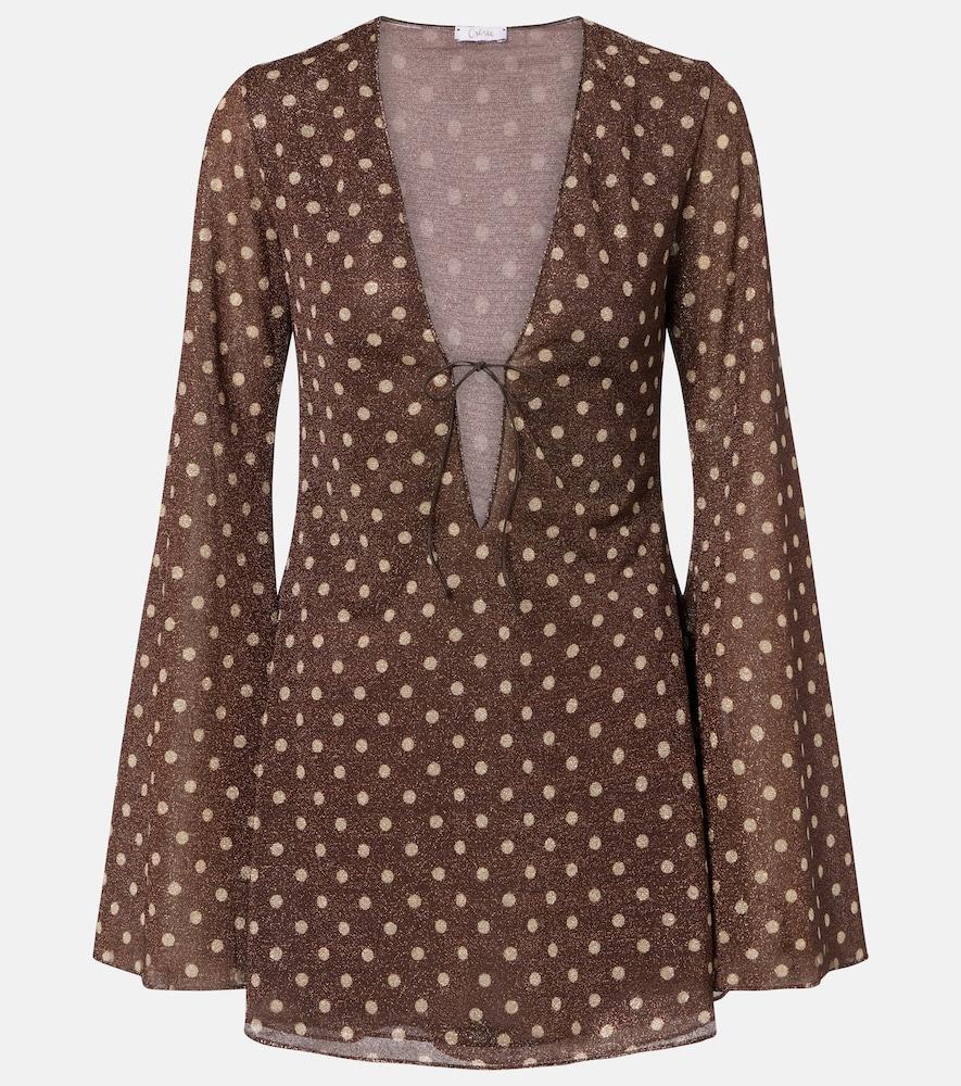 oséree lumière polka-dot minidress