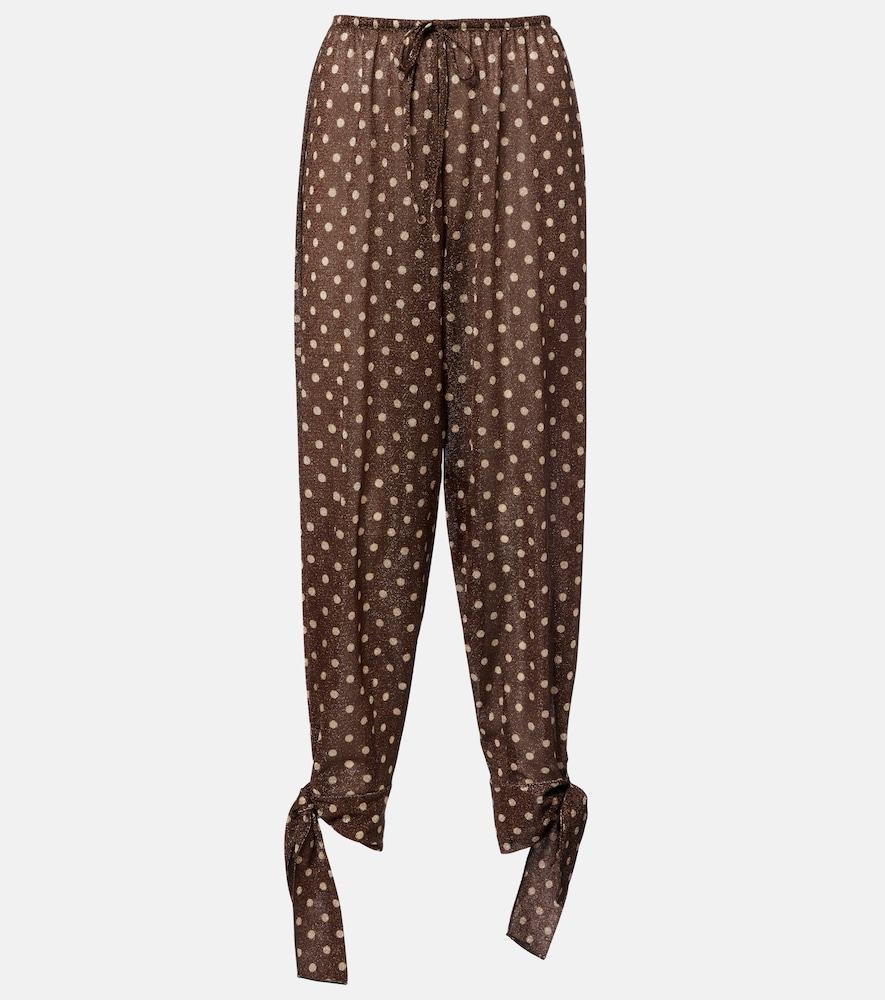 oséree lumière polka-dot tapered pants