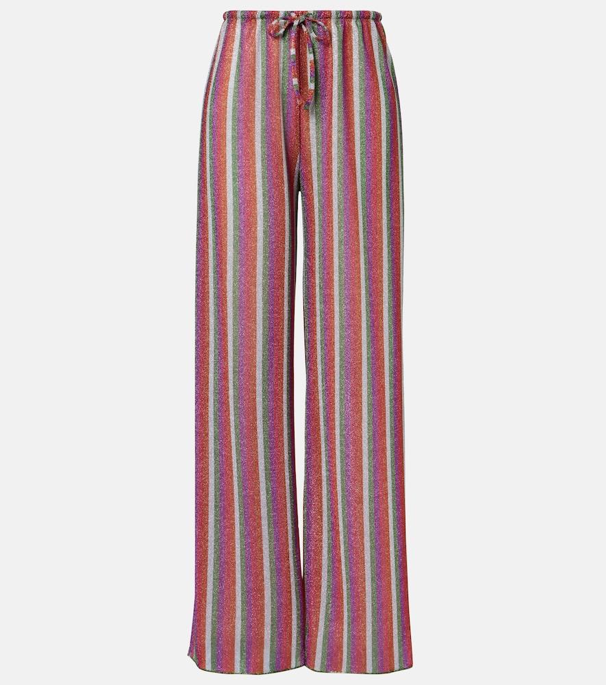 oséree lumière striped wide-leg pants