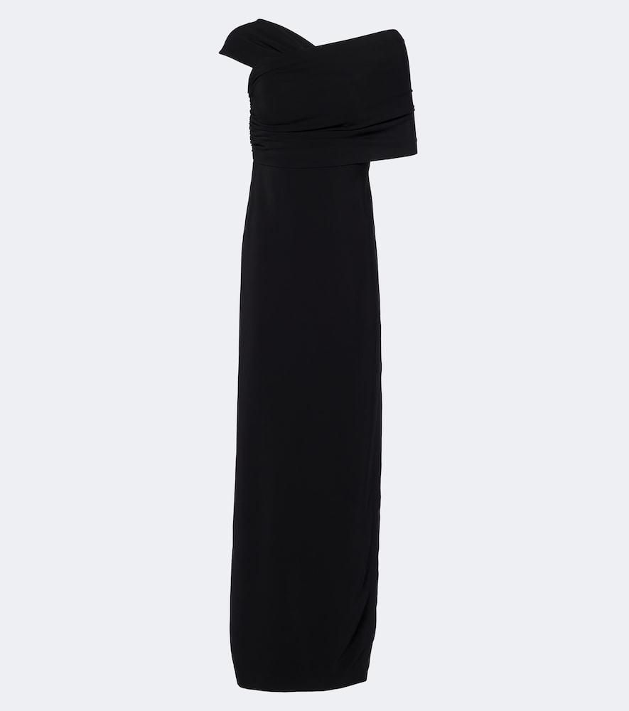 oscar de la renta assymetric crêpe gown