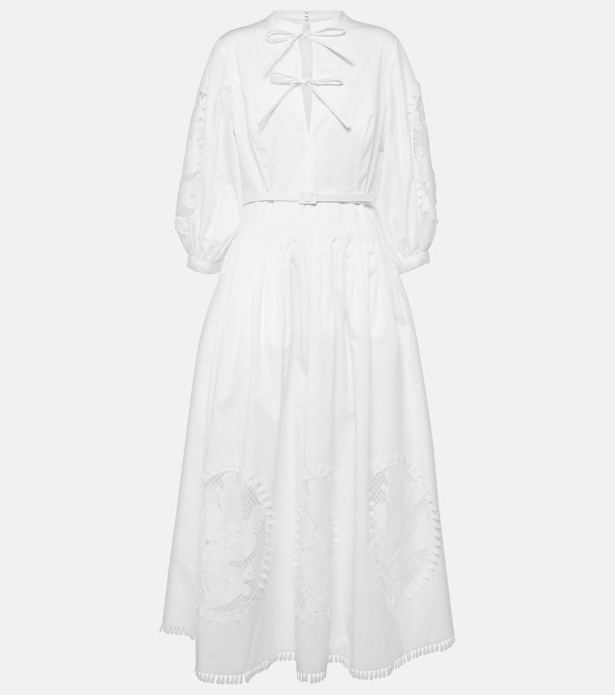 oscar de la renta cotton blend maxi dress