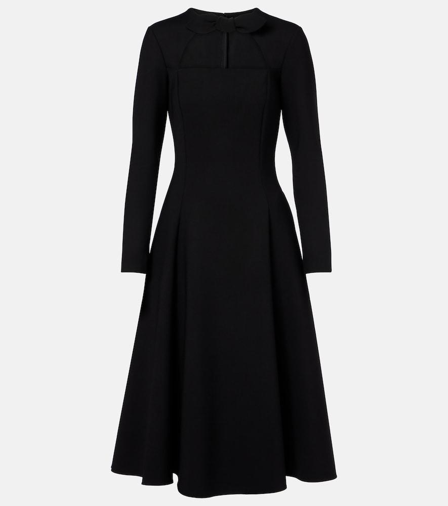 oscar de la renta cutout wool-blend cocktail dress