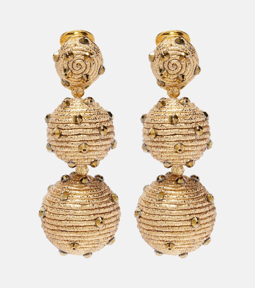 oscar de la renta embellished drop earrings