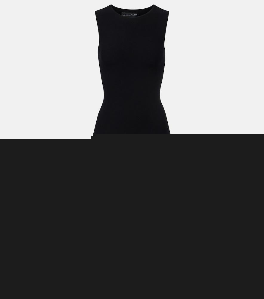 oscar de la renta embellished jacquard midi dress