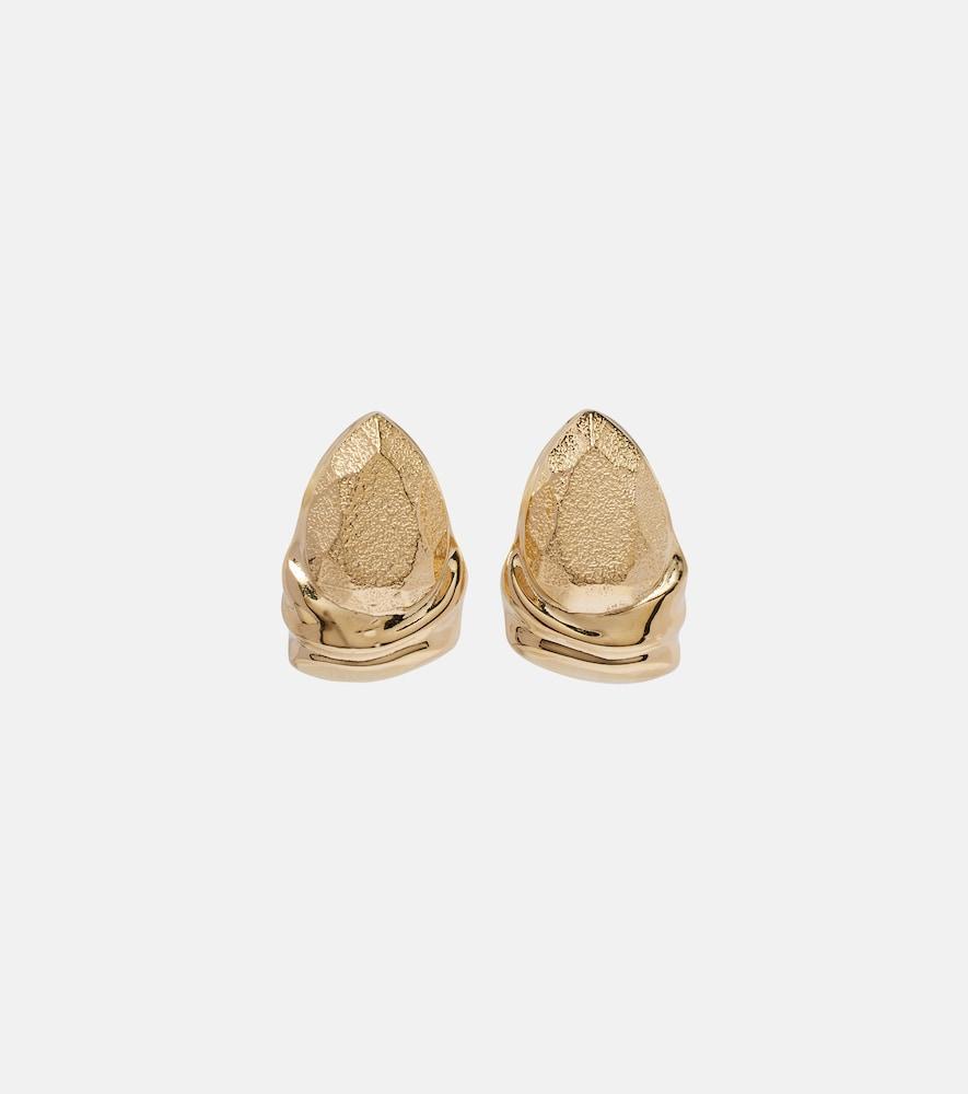 oscar de la renta gold-plated earrings