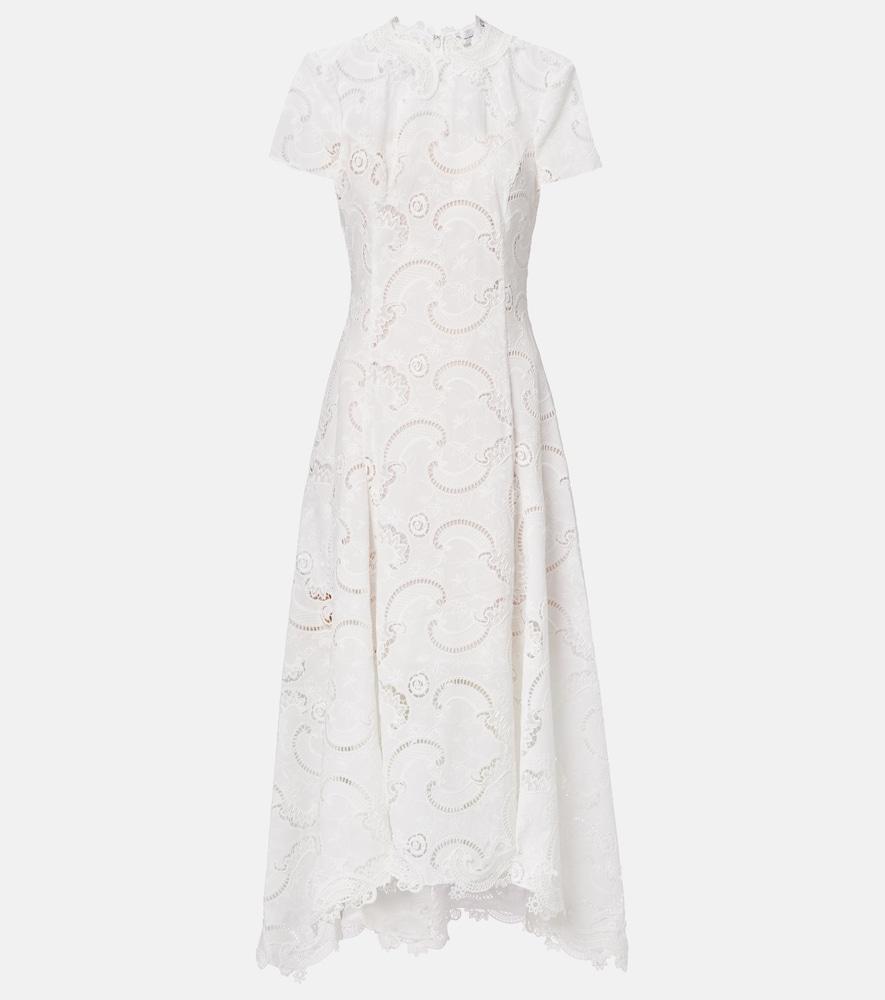 oscar de la renta guipure lace midi dress