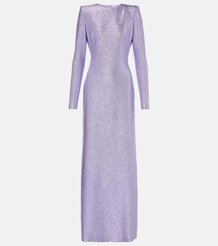 oscar de la renta lamé gown