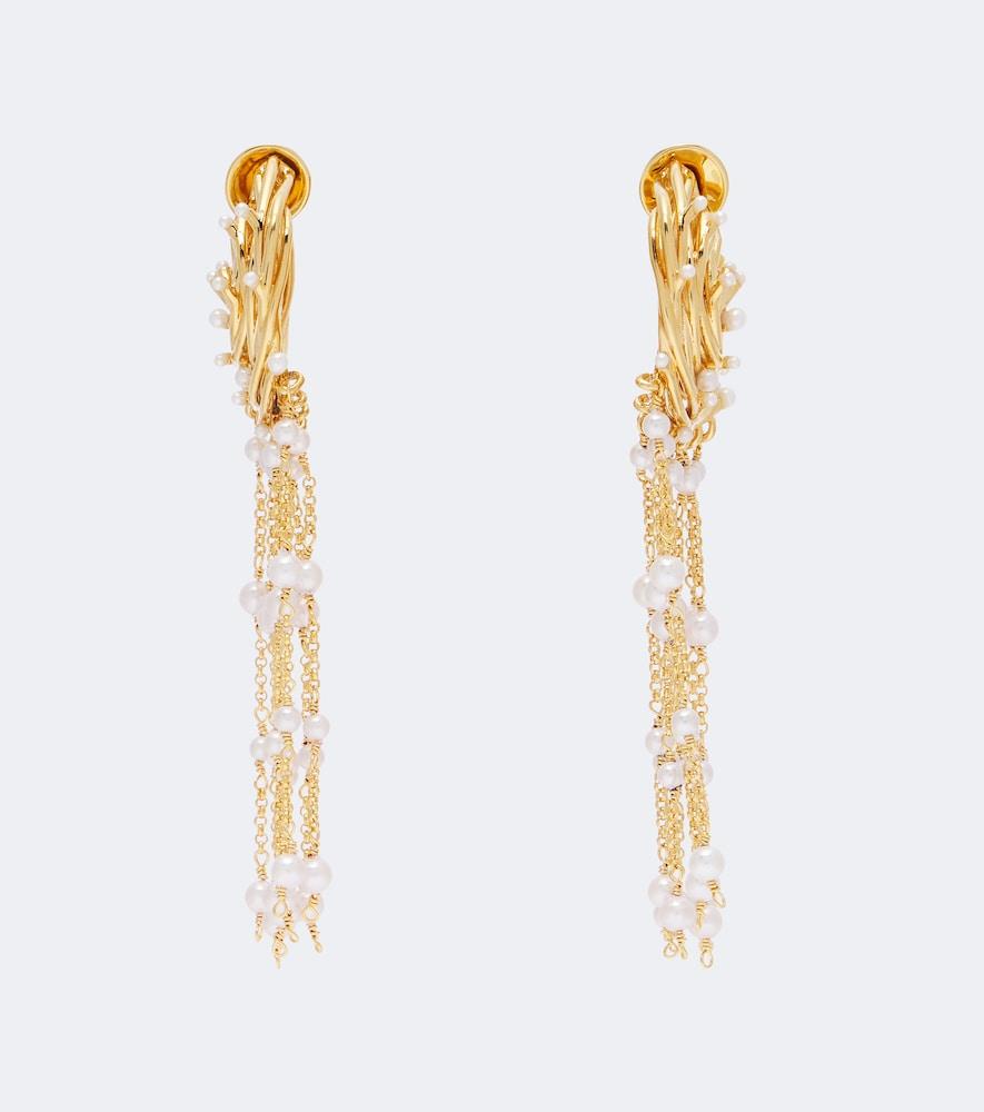 oscar de la renta nest embellished drop earrings