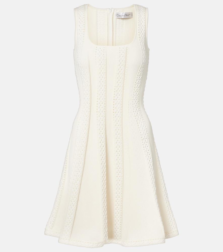 oscar de la renta open-knit minidress