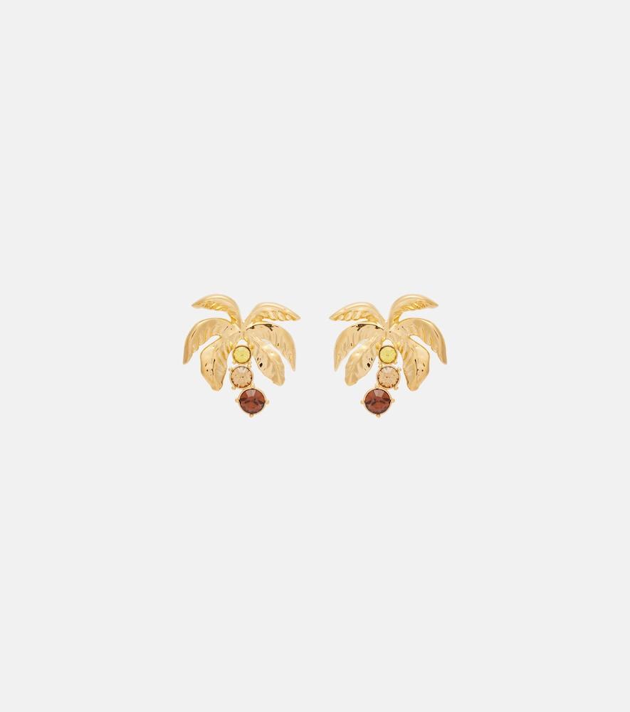 oscar de la renta palm tree embellished earrings