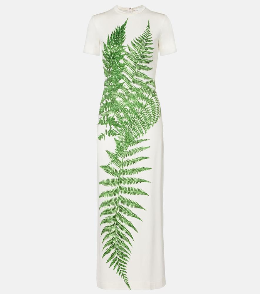 oscar de la renta printed jersey t-shirt dress
