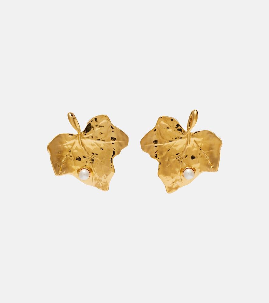 oscar de la renta vines clip-on earrings