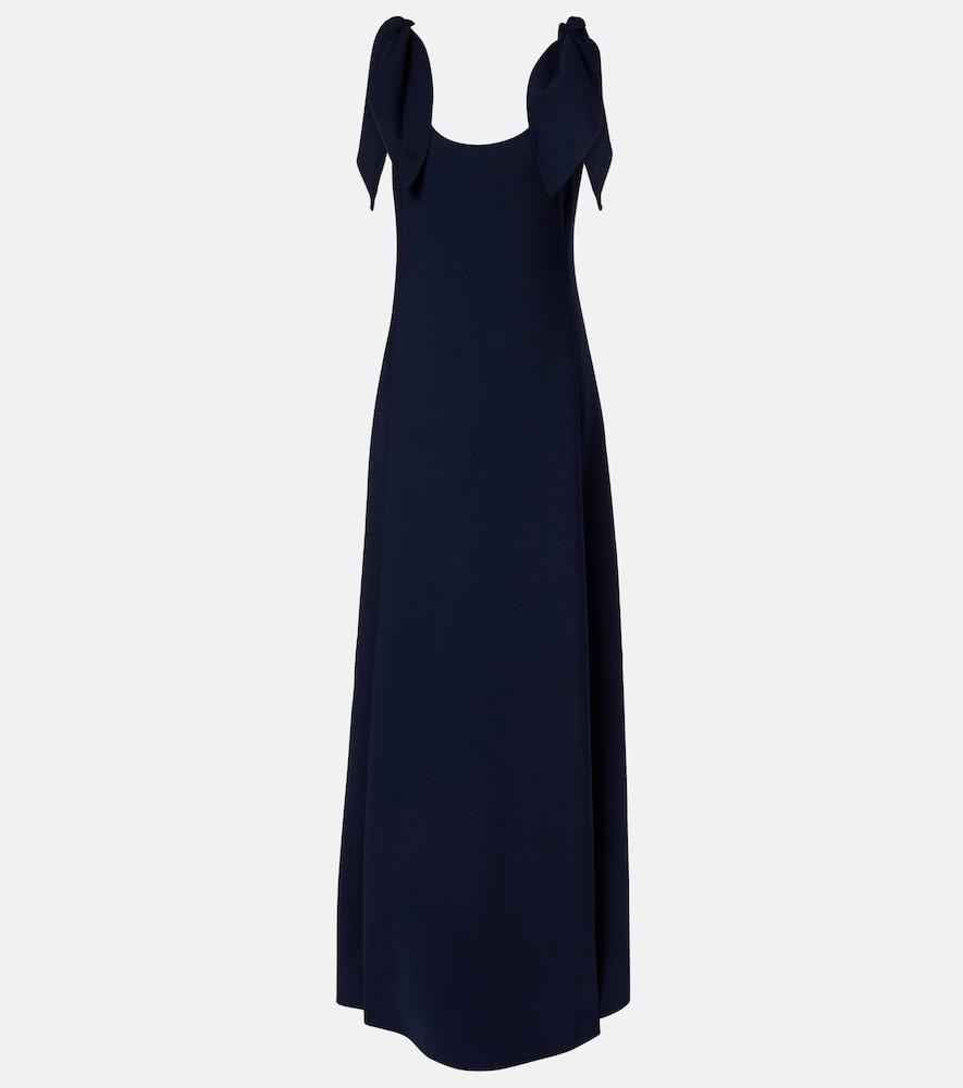 oscar de la renta wool-blend gown