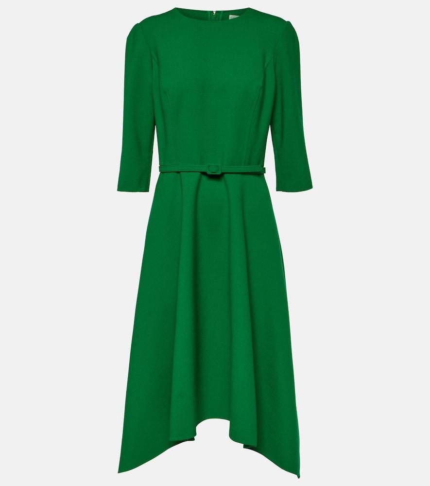 oscar de la renta wool-blend midi dress