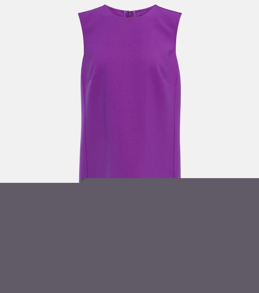 oscar de la renta wool-blend minidress
