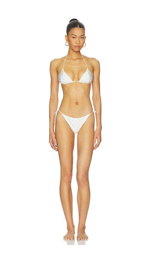 oseree gem two piece bikini in white. - size l (also in m)