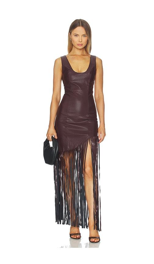 osis studio adria dress in burgundy. - size l (also in s, xs)
