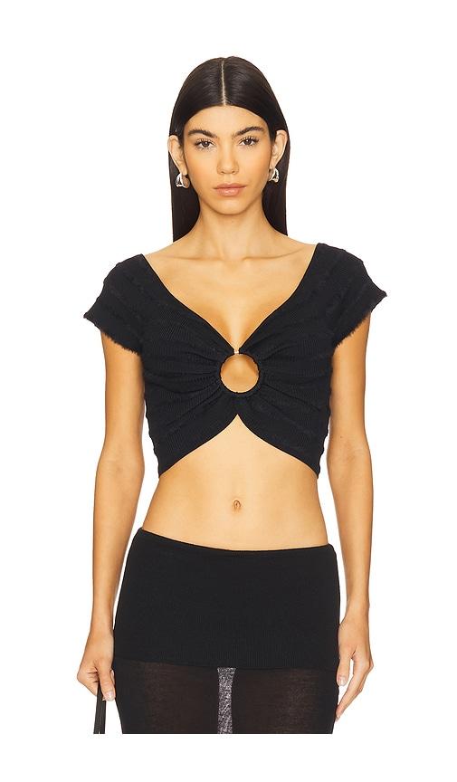 osis studio clementine top in black. - size l (also in m, s)