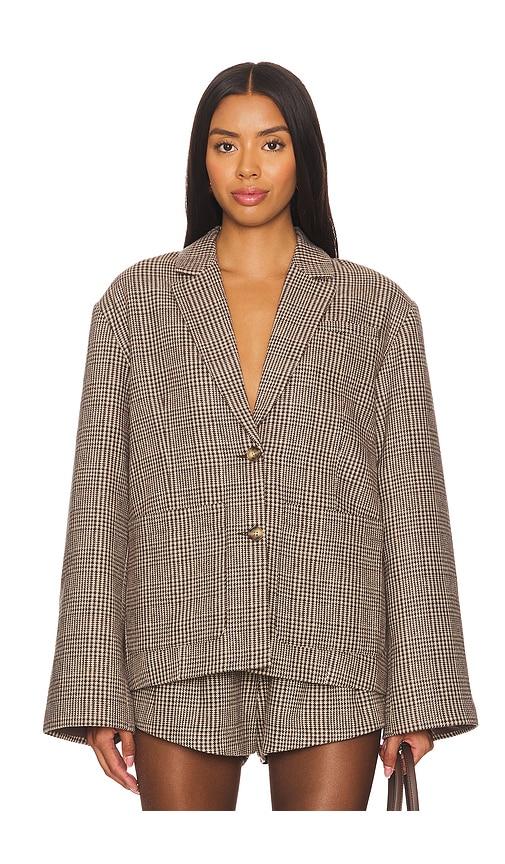 osis studio mili blazer in brown. - size s (also in xs)