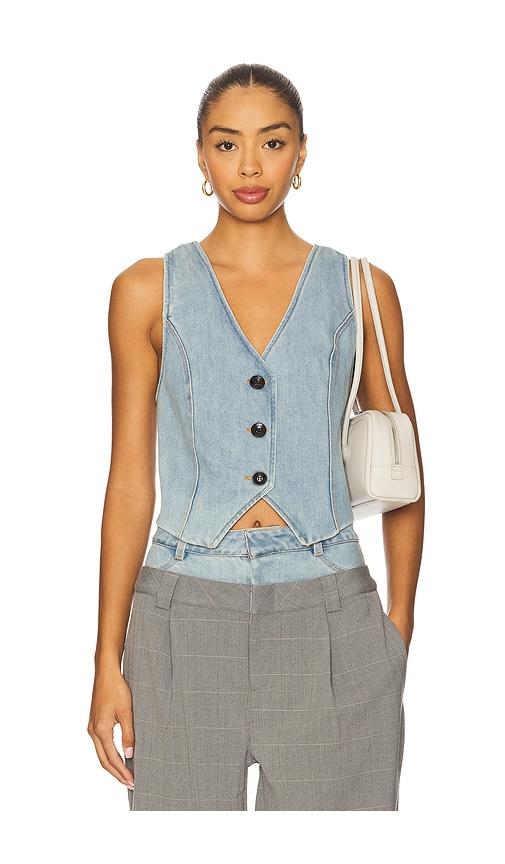 osis studio nana vest in blue. - size m (also in xs, s)